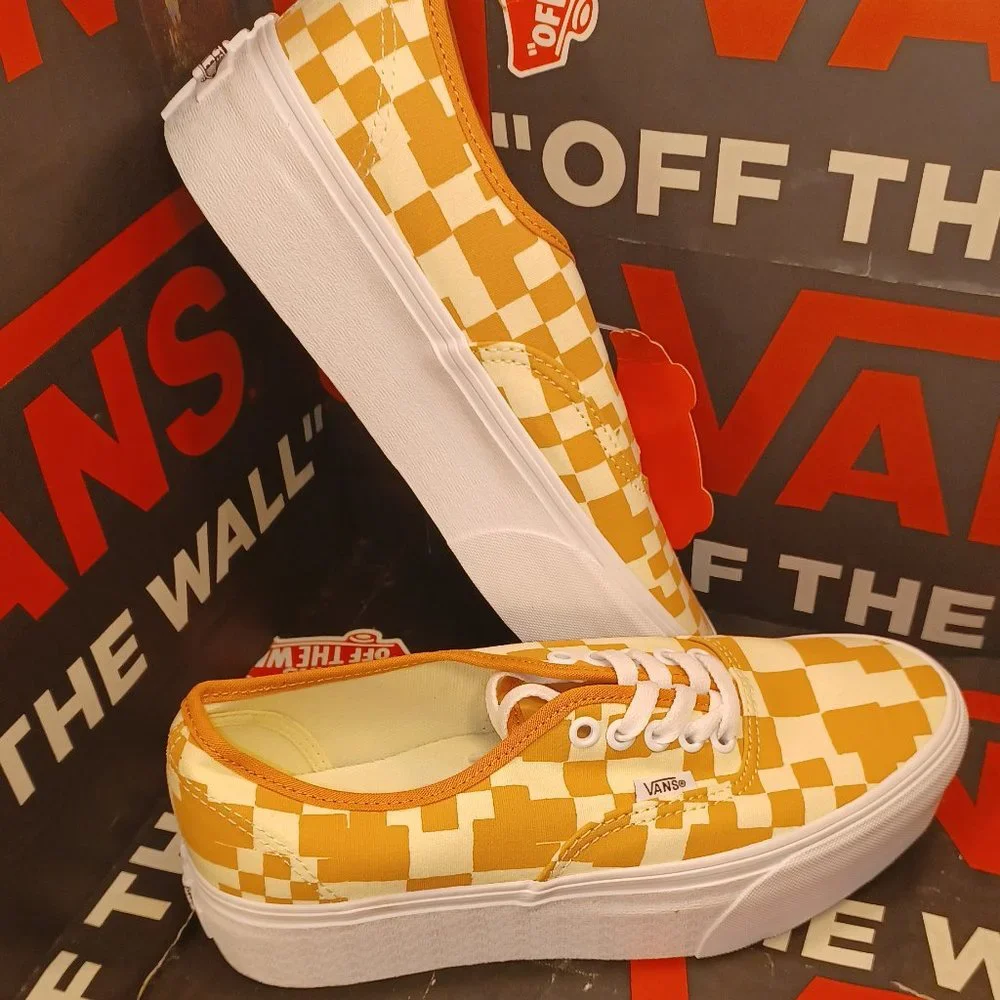 Vans Authentic Stacked Women's 8.5 Men's 7 Multi Checkered Sandstone VN0AKXXSST
